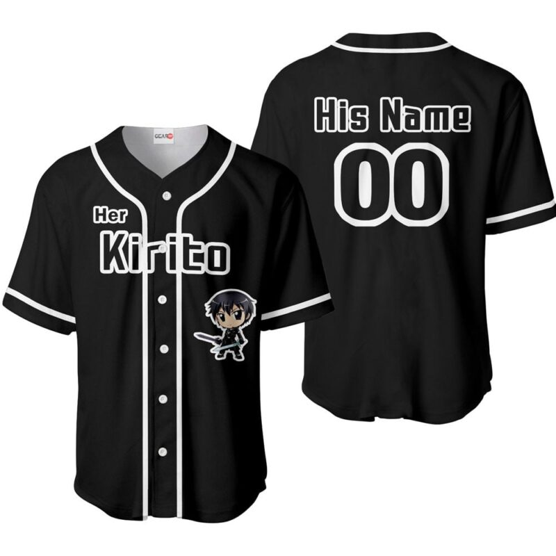 Her Kirito Baseball Jersey Custom Name