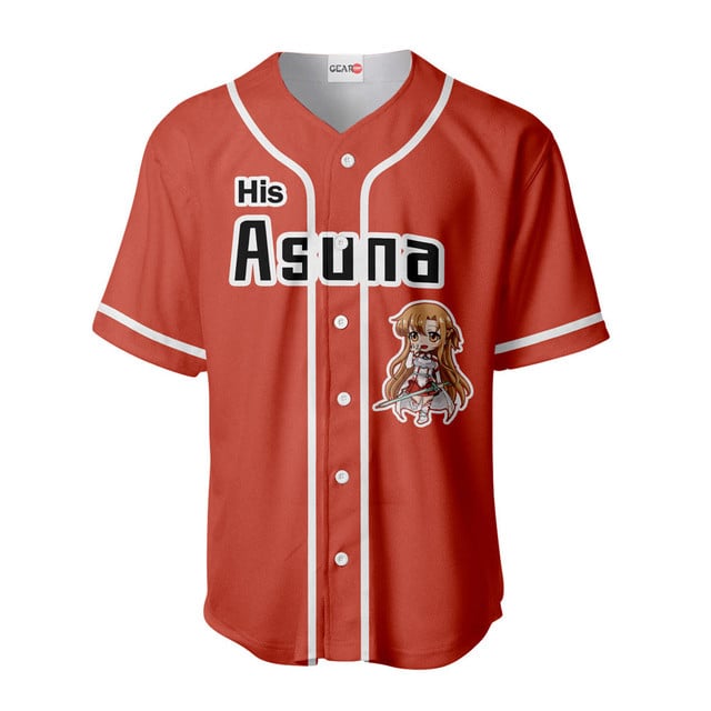 His Asuna Baseball Jersey Custom Name