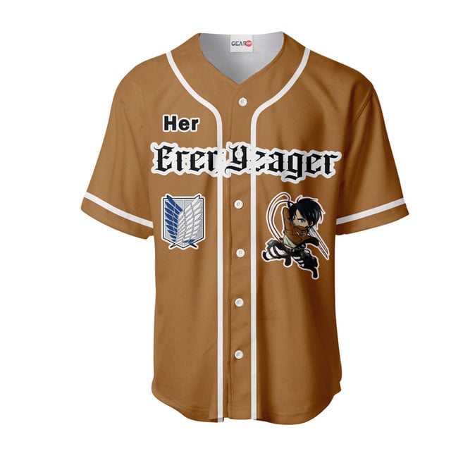 Her Eren Yeager Baseball Jersey Custom Name