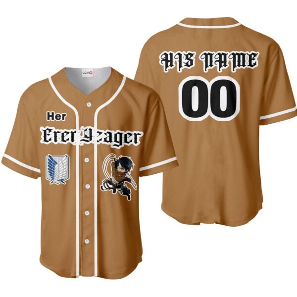 Her Eren Yeager Baseball Jersey Custom Name