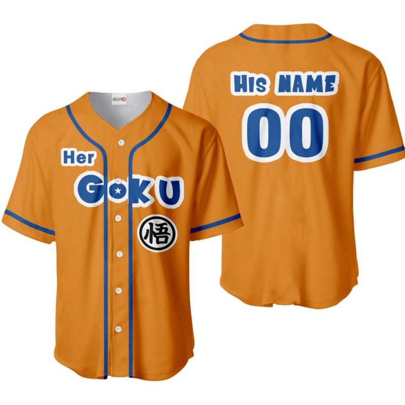 Her Goku Baseball Jersey Custom Name