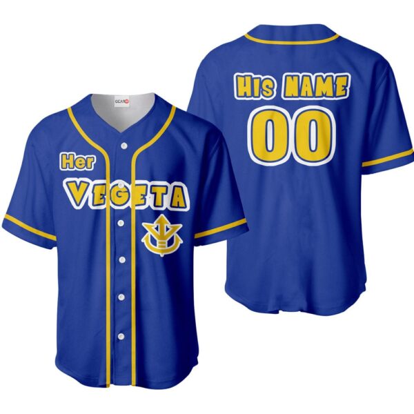 Her Vegeta Baseball Jersey Custom Name
