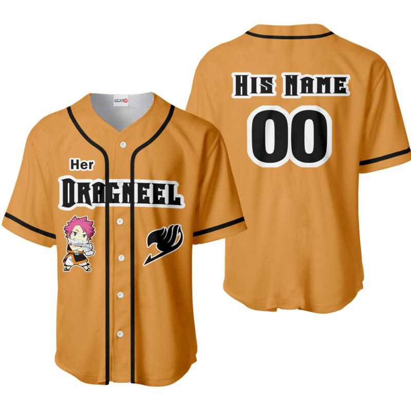 Her Natsu Dragneel Baseball Jersey Custom Name