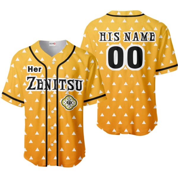 Her Zenitsu Baseball Jersey Custom Name