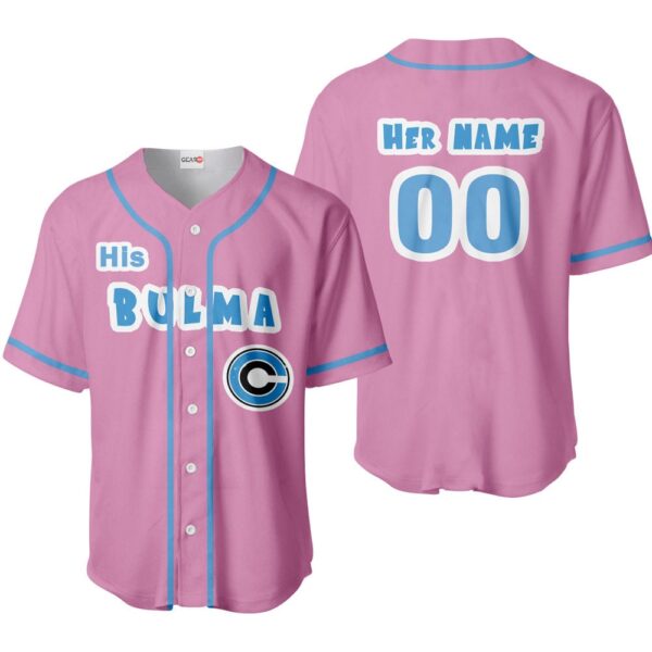 His Bulma Baseball Jersey Custom Name