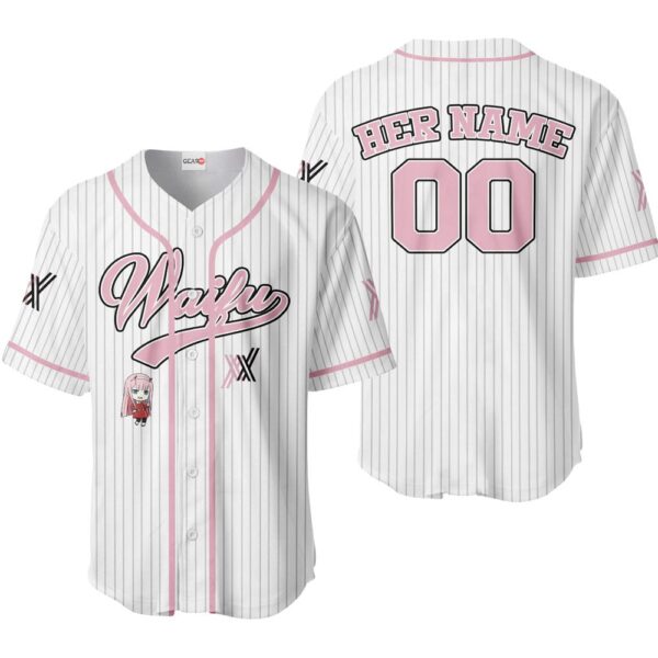 Zero Two Baseball Jersey - Waifu Personalized Edition