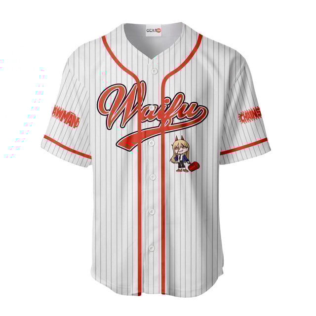 Power Baseball Jersey - Waifu Personalized Edition