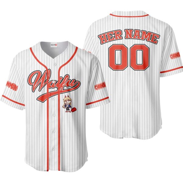 Power Baseball Jersey - Waifu Personalized Edition