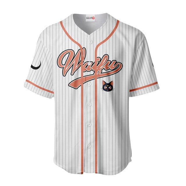 Luna Cat Baseball Jersey - Waifu Personalized Edition