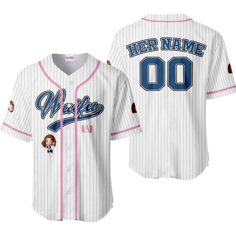 Ochako Uraraka Baseball Jersey - Waifu Personalized Edition