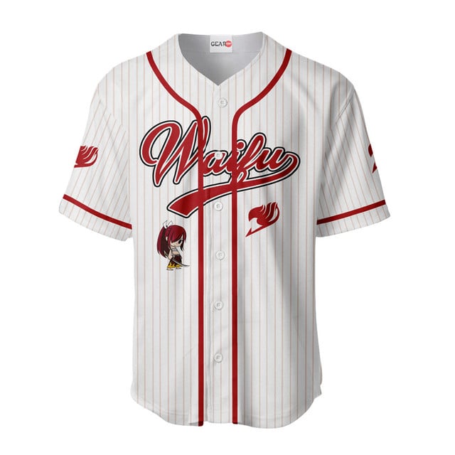Erza Scarlet Baseball Jersey - Waifu Personalized Edition