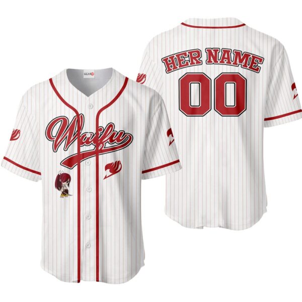Erza Scarlet Baseball Jersey - Waifu Personalized Edition