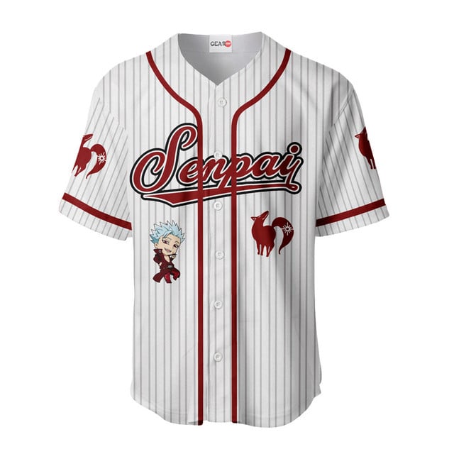 Ban Sin of Greed Baseball Jersey Senpai Personalized Edition