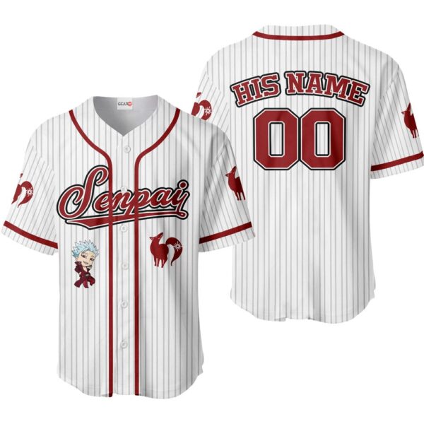 Ban Sin of Greed Baseball Jersey Senpai Personalized Edition