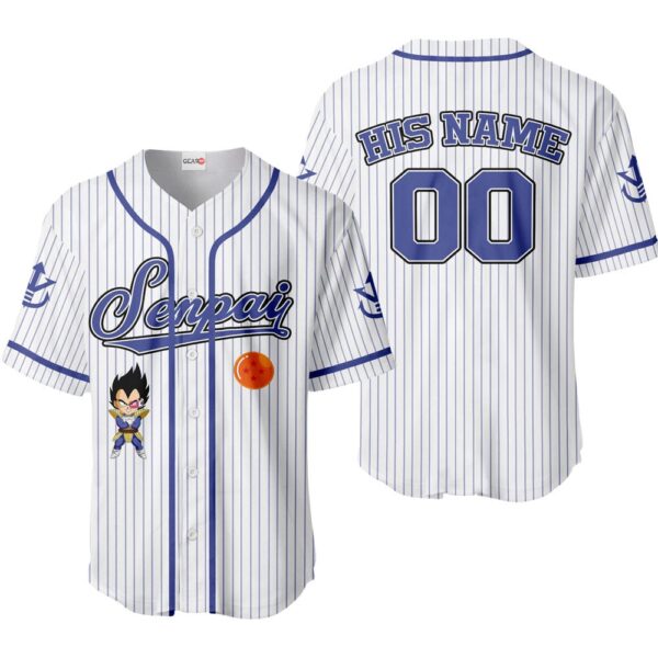 Vegeta Baseball Jersey Senpai Personalized Edition