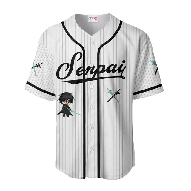 Kirito Baseball Jersey Senpai Personalized Edition