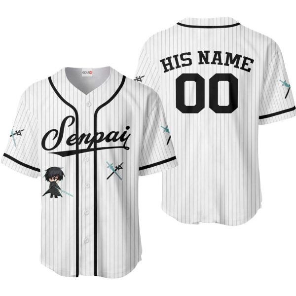 Kirito Baseball Jersey Senpai Personalized Edition