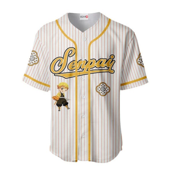 Zenitsu Baseball Jersey Senpai Personalized Edition