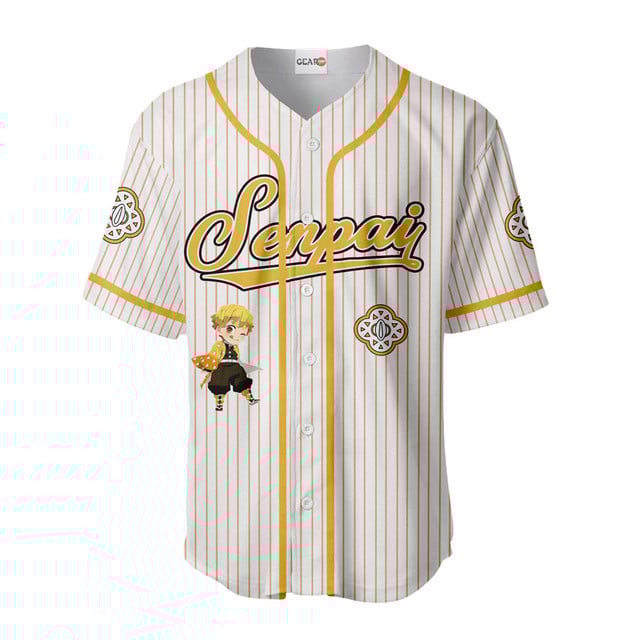 Zenitsu Baseball Jersey Senpai Personalized Edition