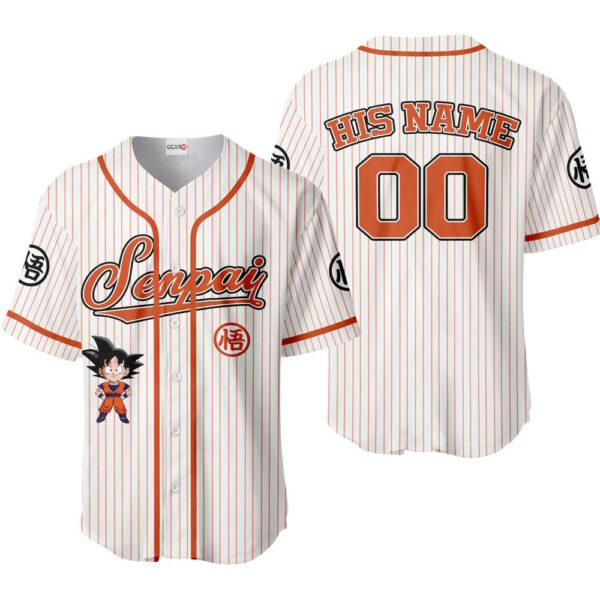 Goku Baseball Jersey Senpai Personalized Edition
