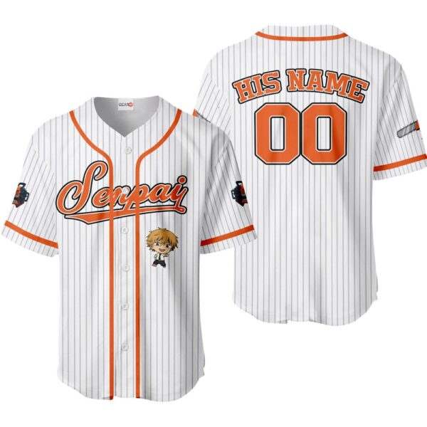 Denji Baseball Jersey Senpai Personalized Edition