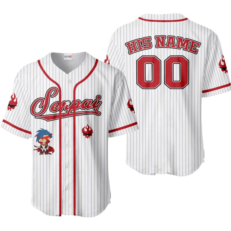 Kamina Baseball Jersey Senpai Personalized Edition
