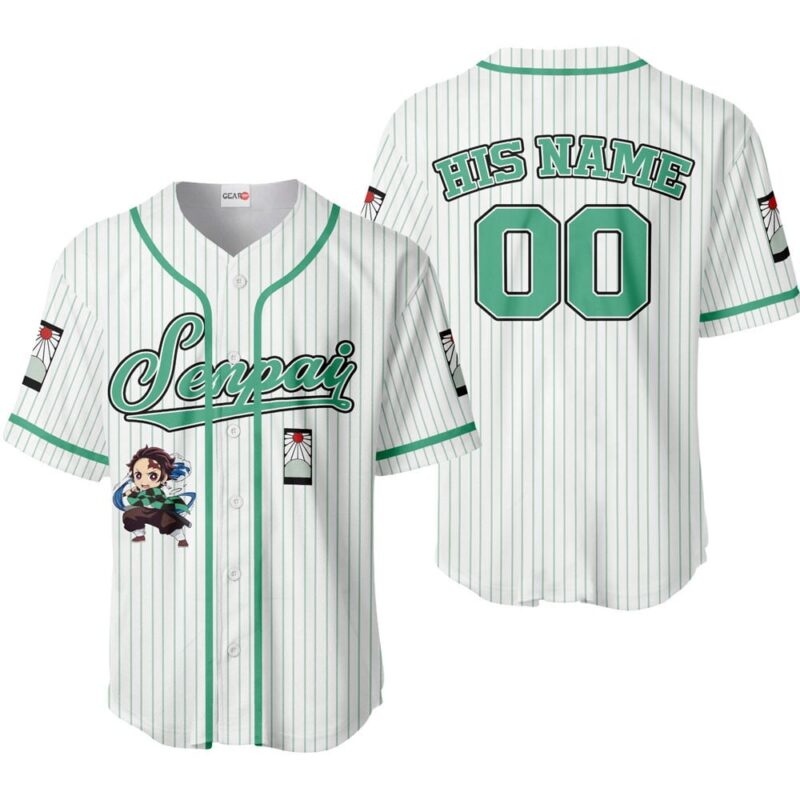 Tanjiro Baseball Jersey Senpai Personalized Edition