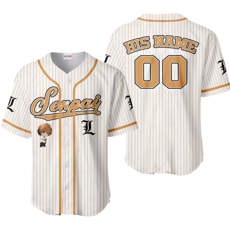 Light Yagami Baseball Jersey Senpai Personalized Edition