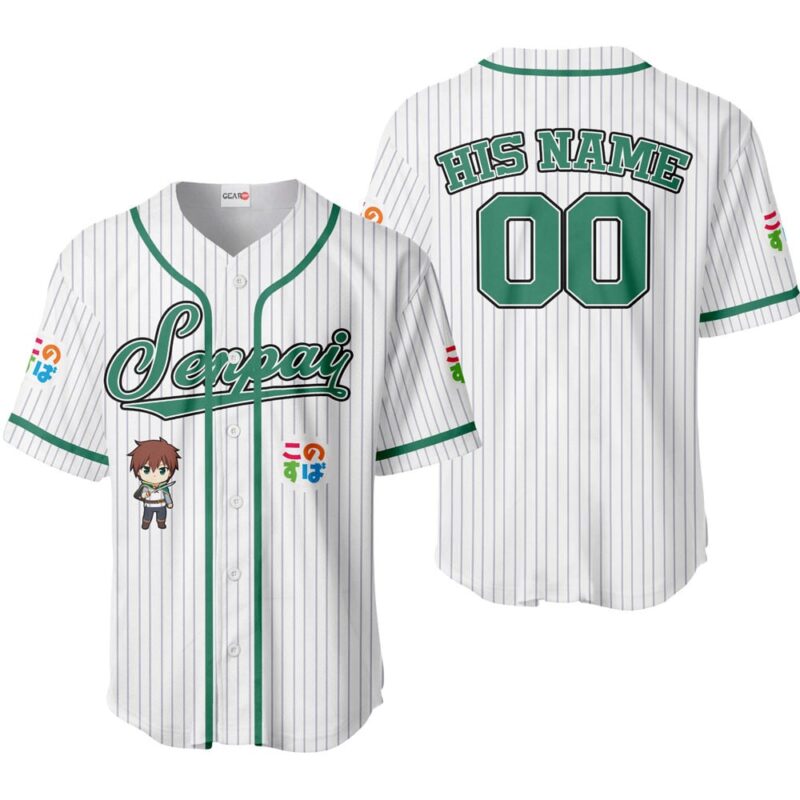 Kazuma Satou Baseball Jersey Senpai Personalized Edition