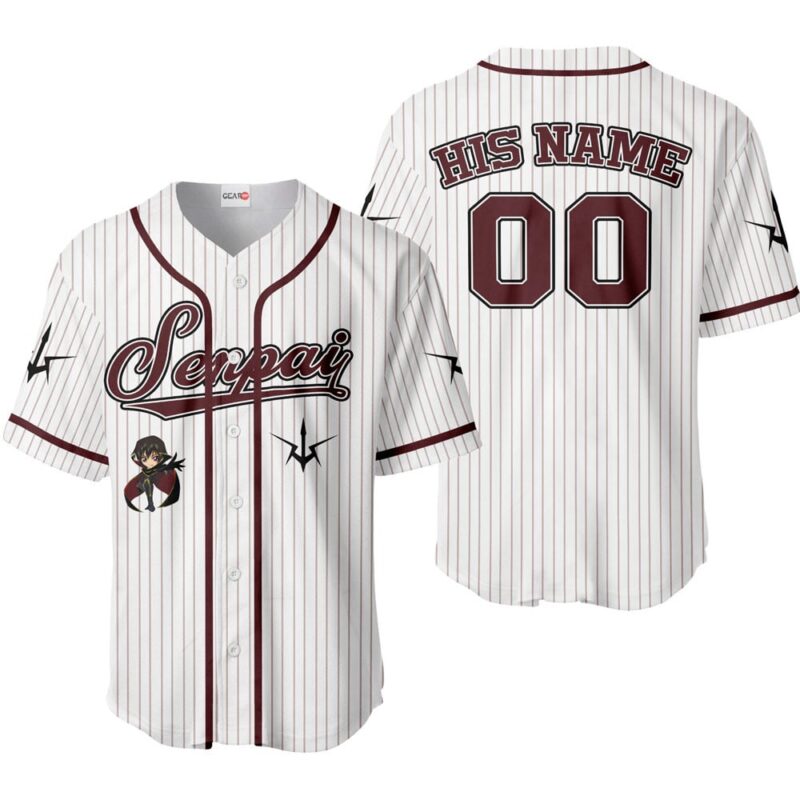 Lelouch Baseball Jersey Senpai Personalized Edition