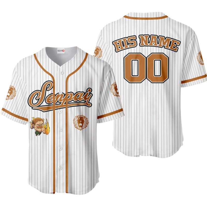 Escanor Baseball Jersey Senpai Personalized Edition