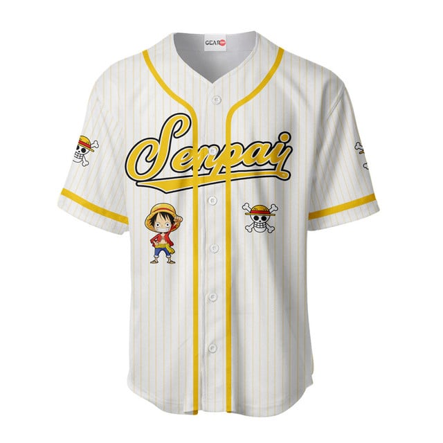 Luffy Baseball Jersey Senpai Personalized Edition