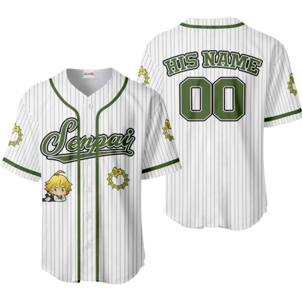 Meliodas Baseball Jersey Senpai Personalized Edition