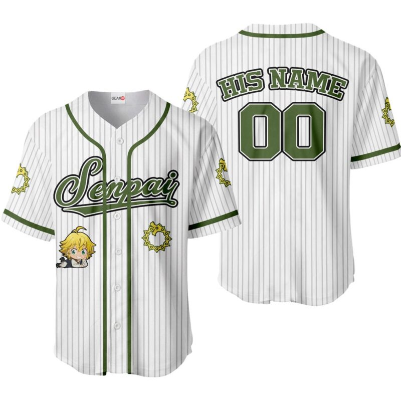 Meliodas Baseball Jersey Senpai Personalized Edition