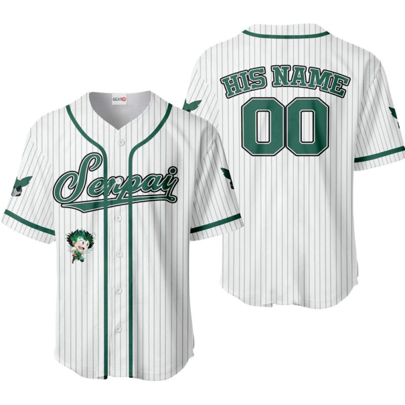Izuku Midoriya Baseball Jersey Senpai Personalized Edition