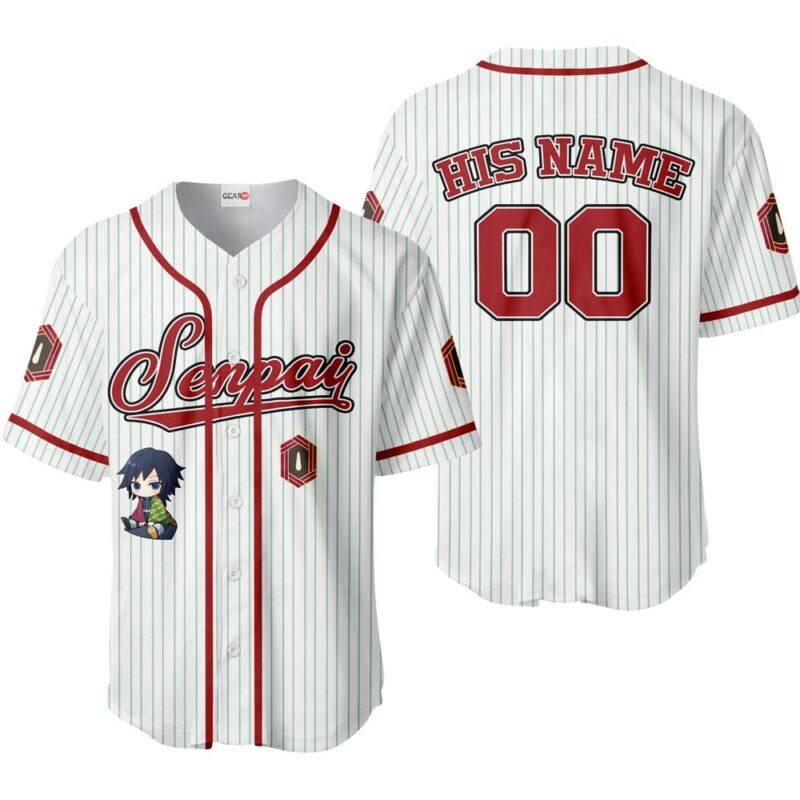 Giyu Tomioka Baseball Jersey Senpai Personalized Edition