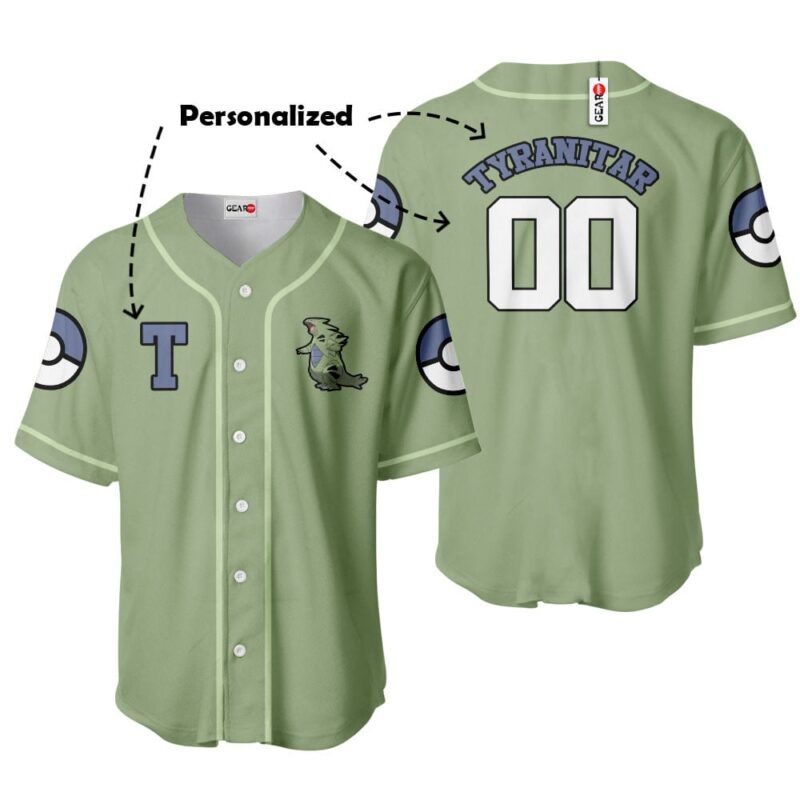 Tyranitar Baseball Jersey Personalized Edition