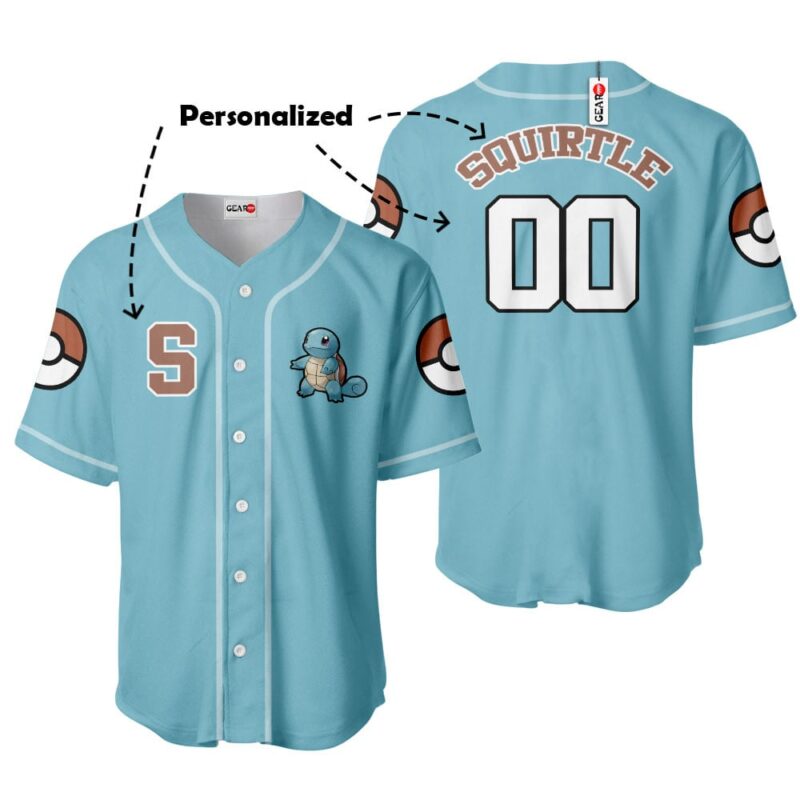 Squirtle Baseball Jersey Personalized Edition