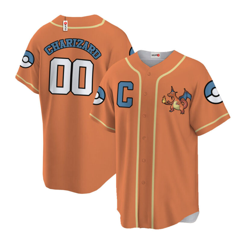 Charizard Baseball Jersey Personalized Edition