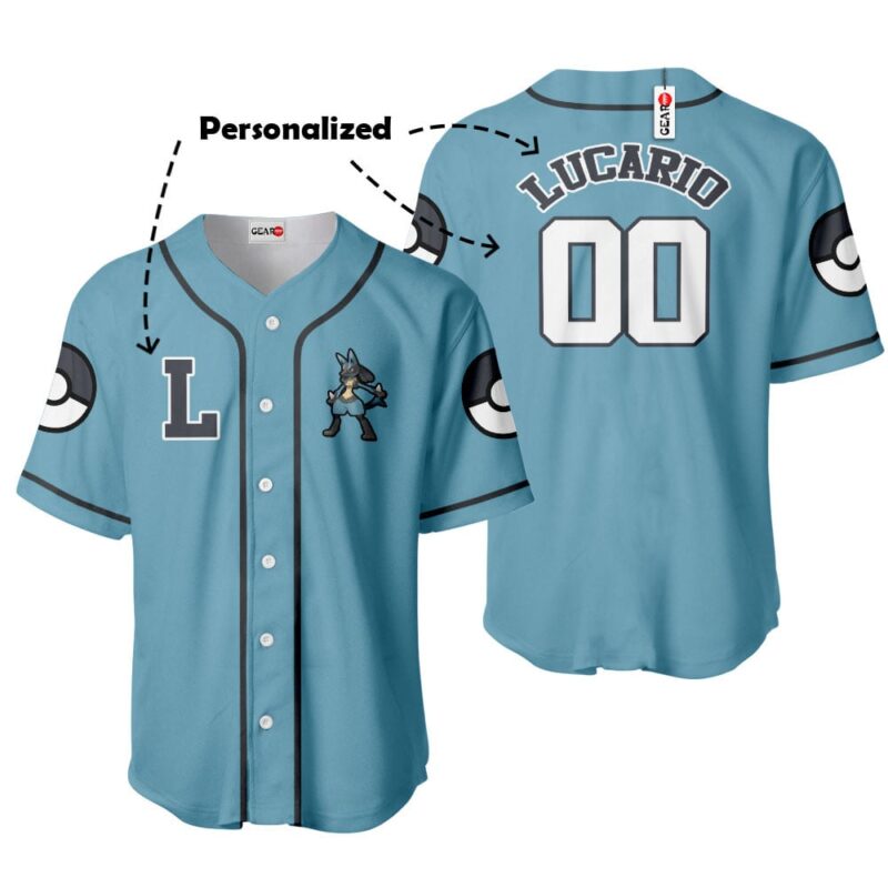 Lucario Baseball Jersey Personalized Edition