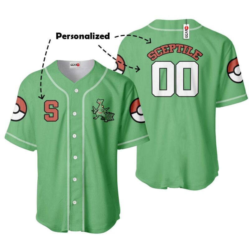 Sceptile Baseball Jersey Personalized Edition