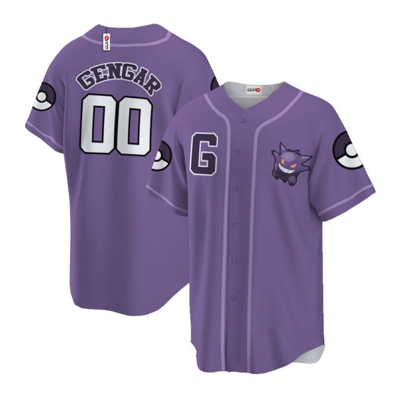 Gengar Baseball Jersey Personalized Edition
