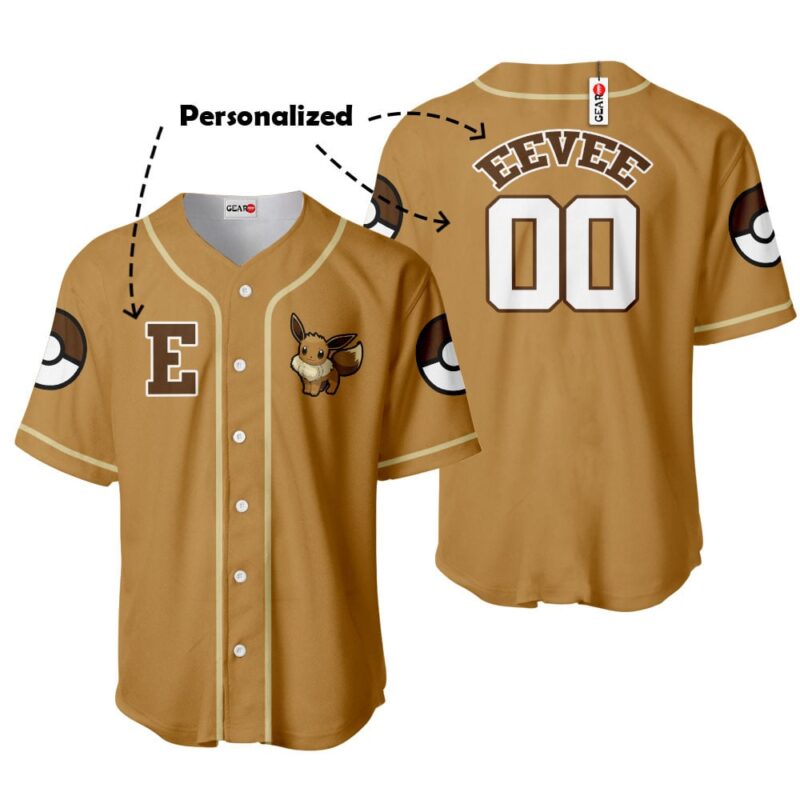 Eevee Baseball Jersey Personalized Edition
