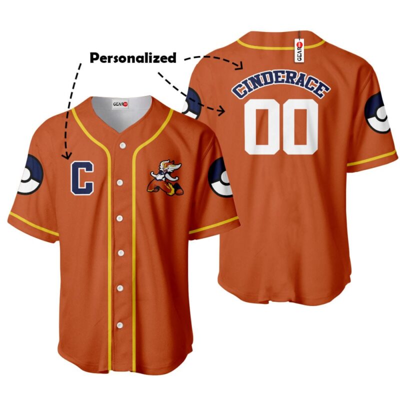 Cinderace Baseball Jersey Personalized Edition