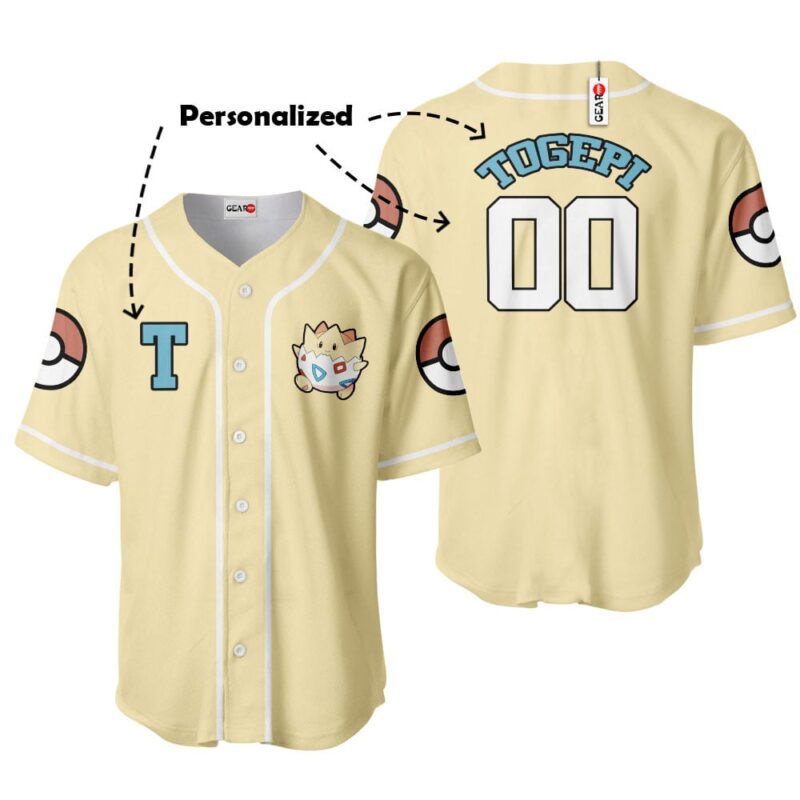 Togepi Baseball Jersey Personalized Edition