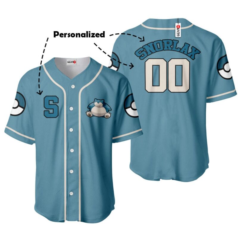 Snorlax Baseball Jersey Personalized Edition