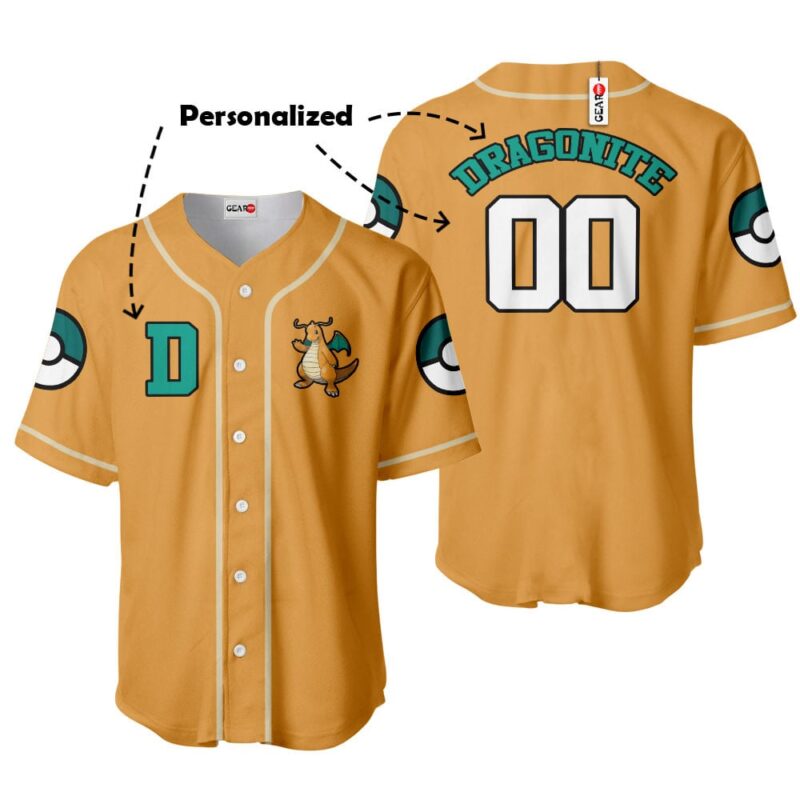 Dragonite Baseball Jersey Personalized Edition