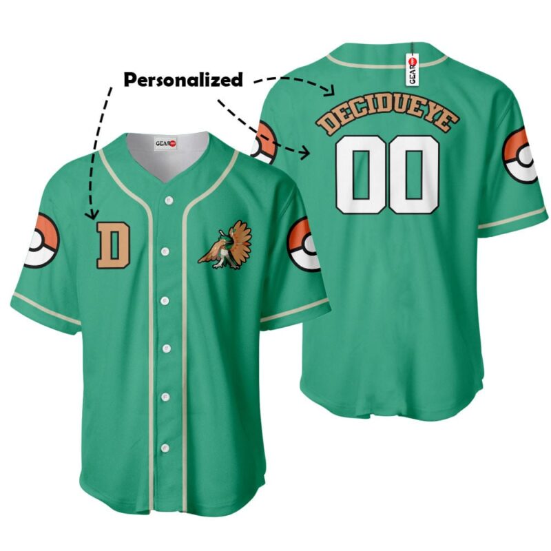 Decidueye Baseball Jersey Personalized Edition
