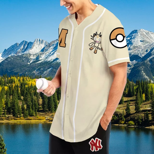 Meowth Baseball Jersey Personalized Edition