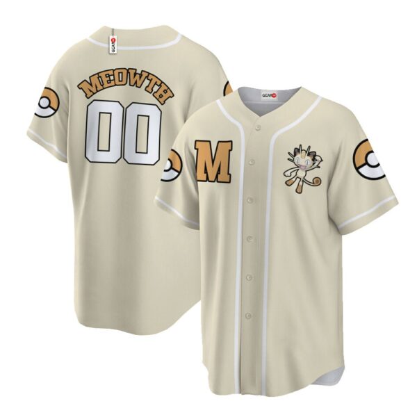 Meowth Baseball Jersey Personalized Edition